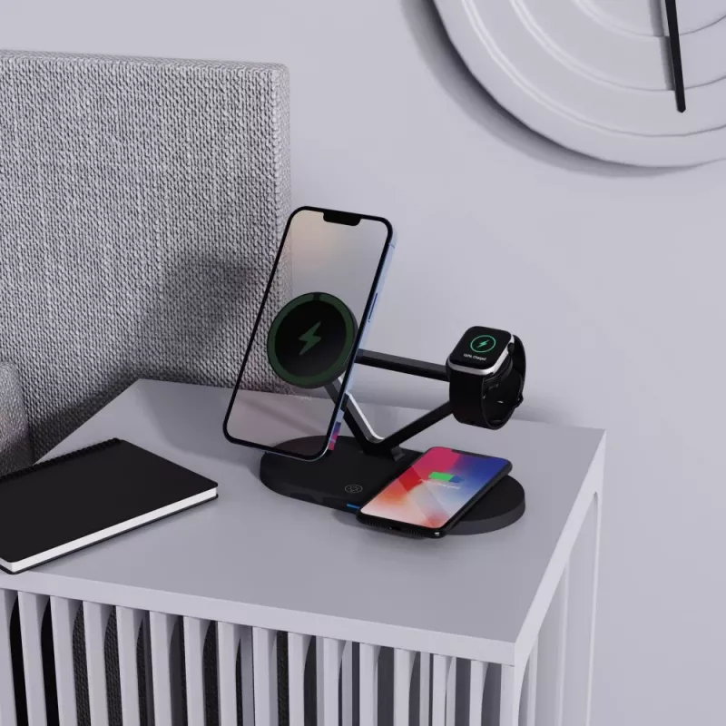 Tech-Protect QI15W-A41 3IN1 MagSafe Charging Stand Black