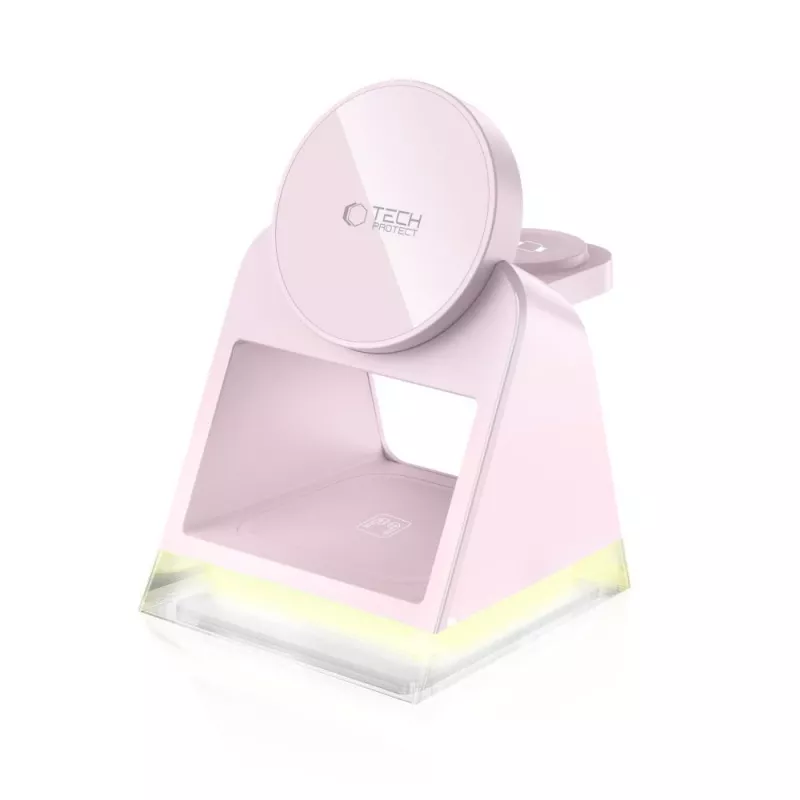 Tech-Protect QI15W-A43 3IN1 MagSafe Wireless Charging Station Pink
