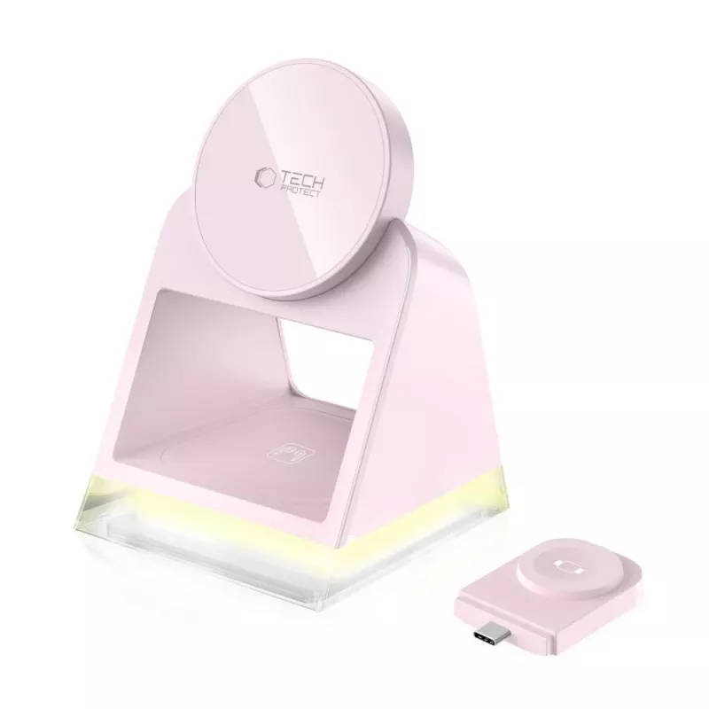 Tech-Protect QI15W-A43 3IN1 MagSafe Wireless Charging Station Pink