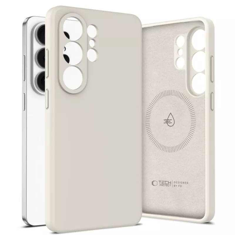 Tech-Protect Silicone MagSafe Case for Samsung Galaxy S26 Ultra - Cosmic Latte