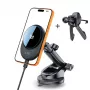 TECH-PROTECT V21 Magnetic MagSafe Dashboard & Vent Car Mount Wireless Charger 25W Qi2 Schwarz