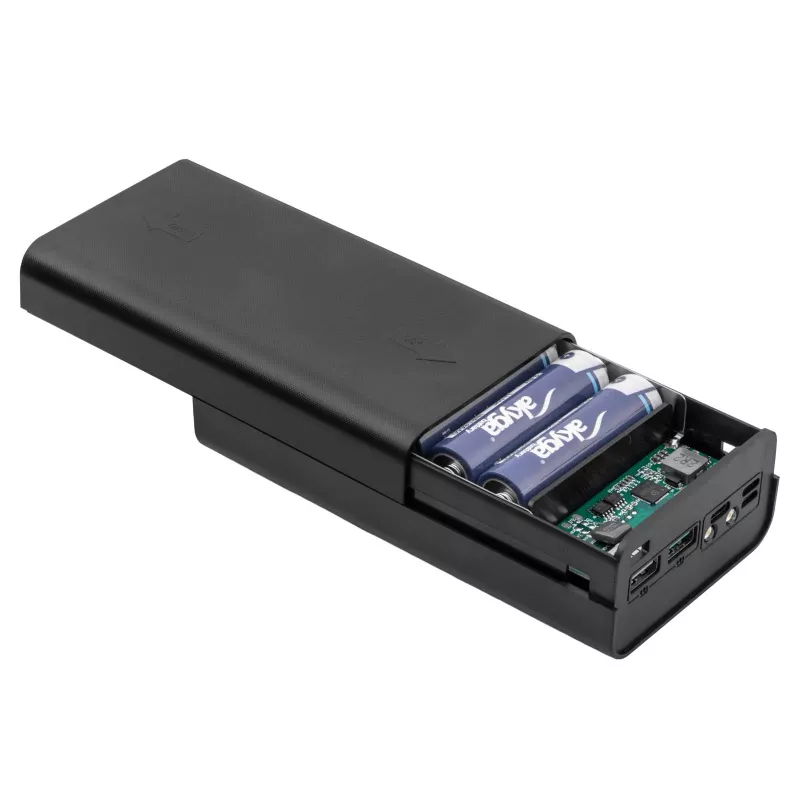 Akyga AK-BC-05 Powerbank-Gehäuse 37000 mAh, 12x 18650, 22.5W, Qi, USB-C, 2x USB-A, Lightning