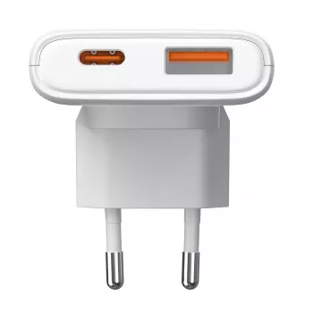 Akyga AK-CH-31 flaches GaN-USB-Ladegerät 65 W, USB-C PD + USB-A, Weiß