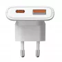 Akyga AK-CH-31 flaches GaN-USB-Ladegerät 65 W, USB-C PD + USB-A, Weiß