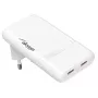 Akyga AK-CH-32 flaches GaN-USB-C-Ladegerät 65 W, 2 x USB-C PD, Weiß