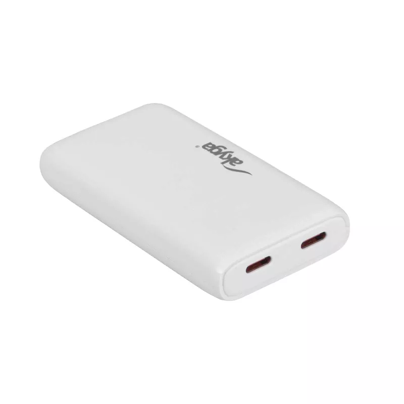 Akyga AK-CH-32 flaches GaN-USB-C-Ladegerät 65 W, 2 x USB-C PD, Weiß
