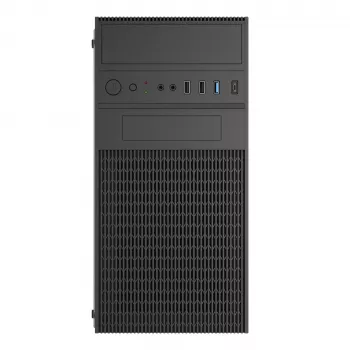 Akyga AK19BK Micro-Tower-PC-Gehäuse, Micro-ATX / Mini-ITX, USB-C + USB 3.0 + 2x USB 2.0, ohne Netzteil, schwarz