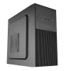 Akyga AK19BK Micro-Tower-PC-Gehäuse, Micro-ATX / Mini-ITX, USB-C + USB 3.0 + 2x USB 2.0, ohne Netzteil, schwarz