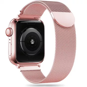 TECH-PROTECT Milanese Loop Band für Apple Watch 4 / 5 / 6 / 7 / 8 / 9 / SE / Ultra 1 / 2 (42 / 44 / 45 / 49 mm) Roségold
