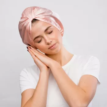 GLOV Satin Hair Bonnet für lockiges und gestyltes Haar - Anti-Frizz, Reibungsreduzierung, Pink