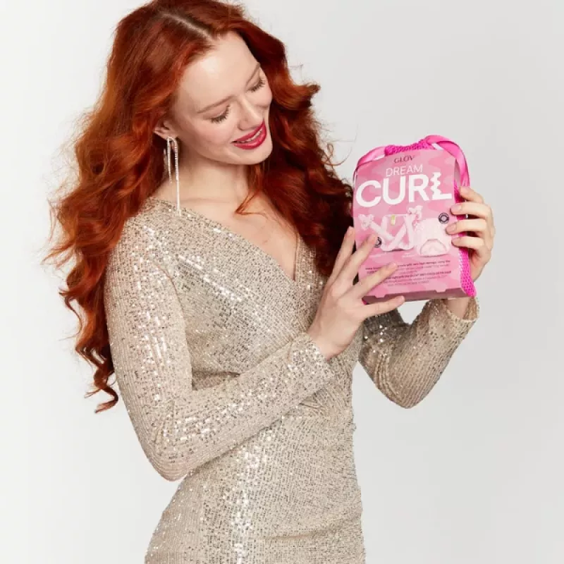 GLOV_SET Dream Curl Heatless Hair Curler Set - 1 Lockenstab + 1 Satin-Haube - Pink