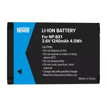 Newell Ersatzakku für Sony NP-BX1, 1000mAh, Li-Ion, Schwarz