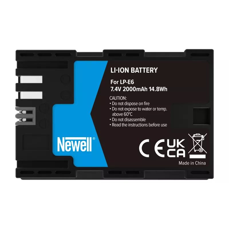 Newell Ersatzakku für Canon LP-E6, 2000mAh, 7,4V Li-Ion