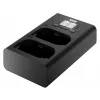 Newell Dual-Channel USB-C Charger DL-USB-C für Panasonic DMW-BLK22 Akku Schwarz