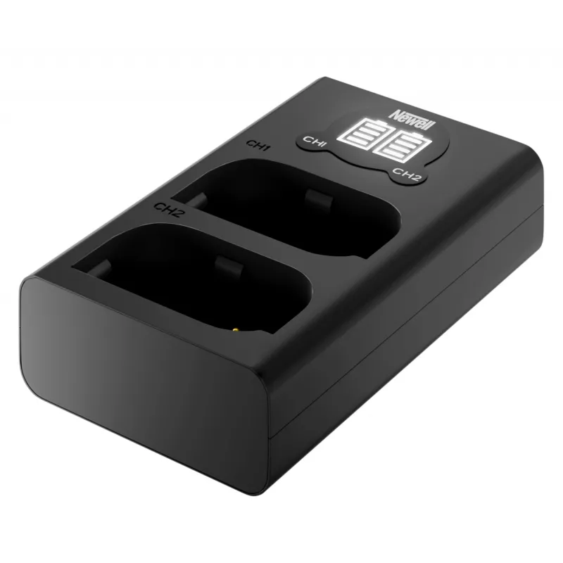 Newell Dual-Channel USB-C Charger DL-USB-C für Panasonic DMW-BLK22 Akku Schwarz