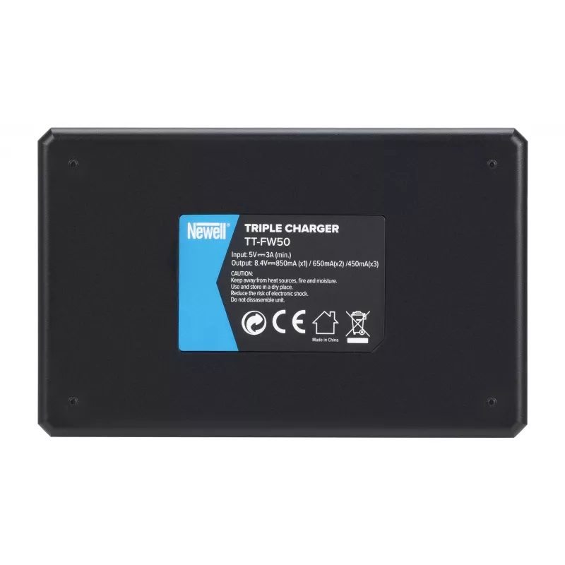 Newell TT-USB-C Triple-Channel Charger für Sony NP-FW50 Akkus