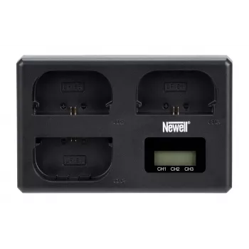 Newell TT-USB-C Triple Channel Charger für Canon LP-E6 Akkus