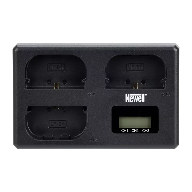Newell TT-USB-C Triple Channel Charger für Canon LP-E6 Akkus