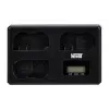 Newell TT-USB-C Triple-Channel-Ladegerät für Nikon EN-EL15-Akkus