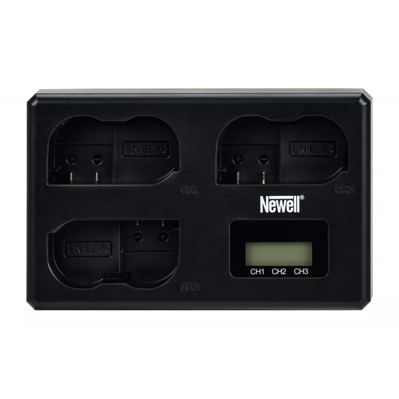 Newell TT-USB-C Triple-Channel-Ladegerät für Nikon EN-EL15-Akkus