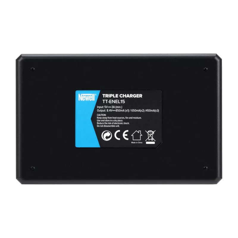 Newell TT-USB-C Triple-Channel-Ladegerät für Nikon EN-EL15-Akkus