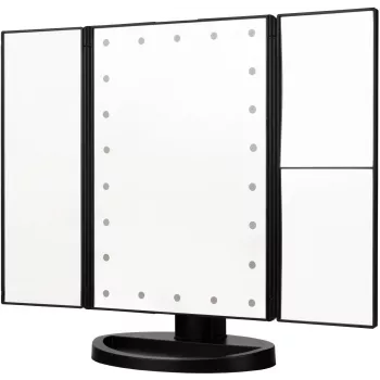 Humanas HS-ML04 LED-Schminkspiegel, Schwarz