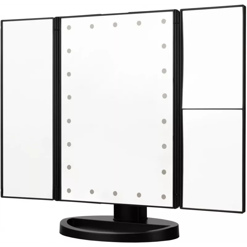 Humanas HS-ML04 LED-Schminkspiegel, Schwarz