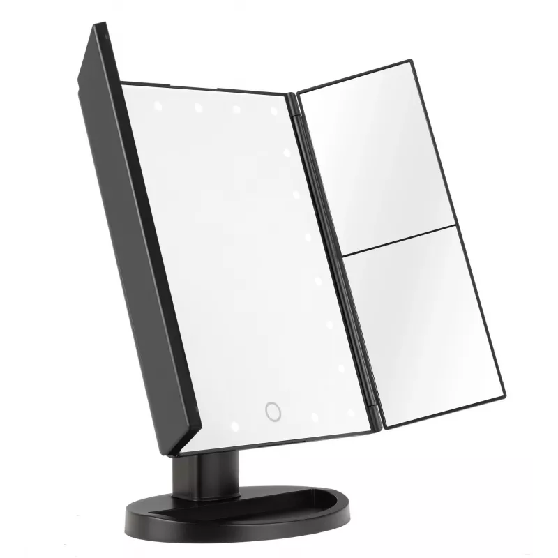 Humanas HS-ML04 LED-Schminkspiegel, Schwarz