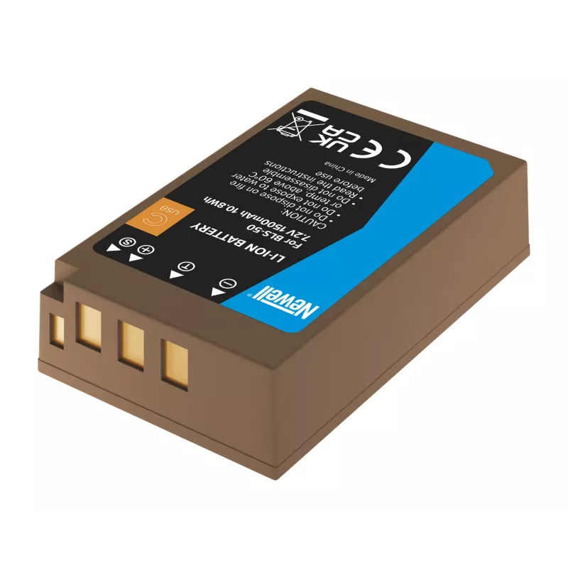 Newell Ersatzakku BLS-50 mit USB-C für Olympus