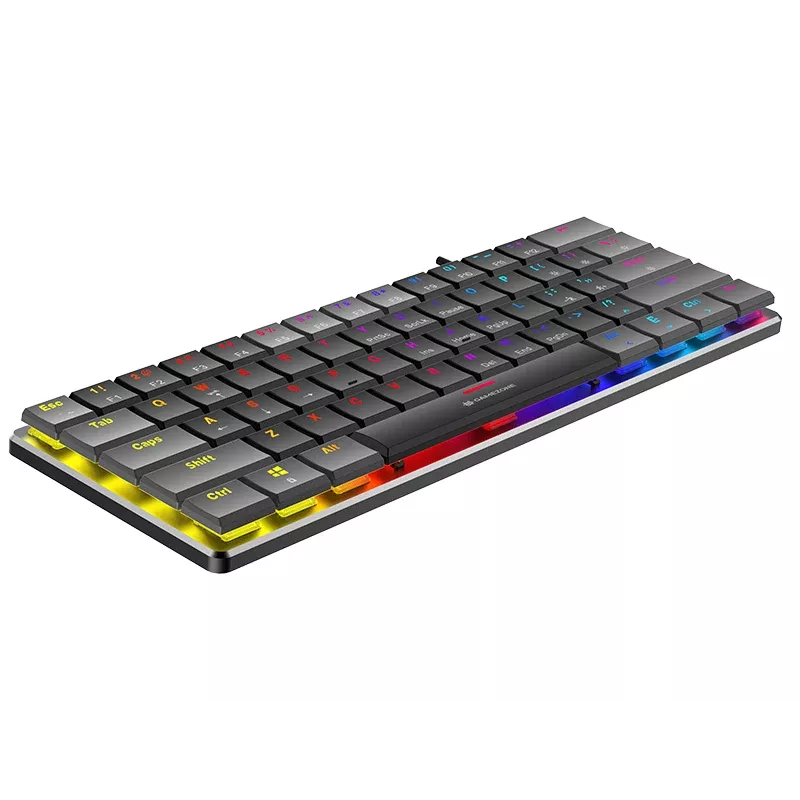 Tracer GameZone Keylo 61 Wired Mechanical Gaming Keyboard, 60% Layout, Outemu Red Switches, RGB Backlighting, Graphite