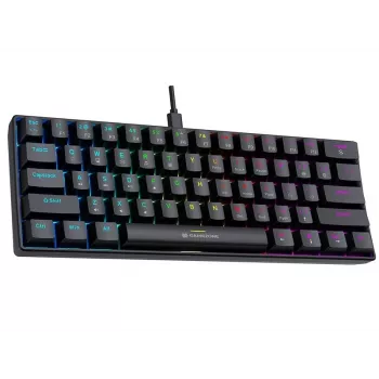 Tracer GameZone Claws 61 Kabelgebundene Mechanische Gaming-Tastatur, 60%-Layout, Outemu Blue Switches, RGB-Hintergrundbeleuchtung, Schwarz