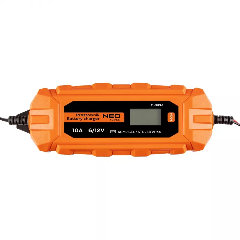 NEO TOOLS Automatic Charger 10A/160W, 3-200Ah, für Blei-Säure / AGM / GEL Batterien