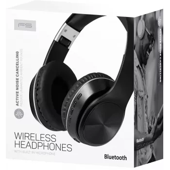Omega Freestyle FH0925 kabelloses Bluetooth-Headset mit aktiver Geräuschunterdrückung, schwarz (44903)