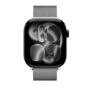 Crong Milano Steel Edelstahl Milanese Loop Armband für Apple Watch 38/40/41/42 mm (Silber)