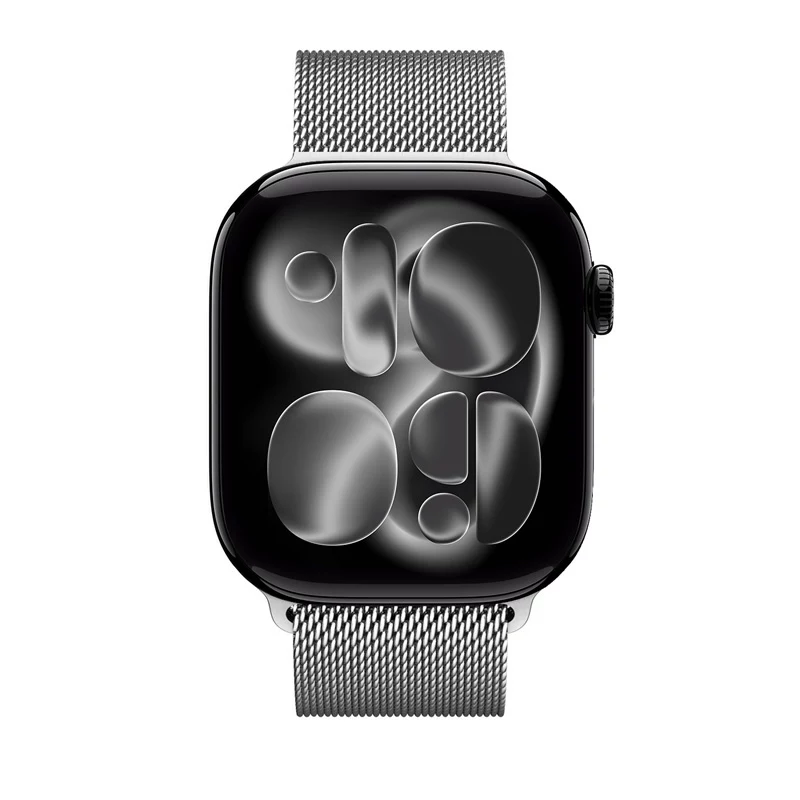 Crong Milano Steel Edelstahl Milanese Loop Armband für Apple Watch 38/40/41/42 mm (Silber)