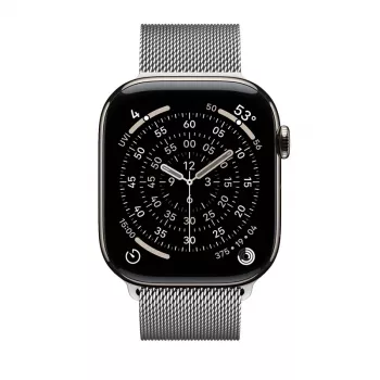 Crong Milano Steel Edelstahlband für Apple Watch 44/45/46/49 mm Silber