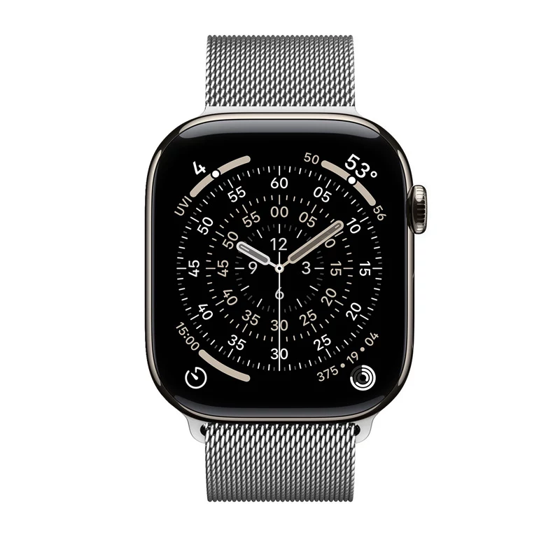 Crong Milano Steel Edelstahlband für Apple Watch 44/45/46/49 mm Silber