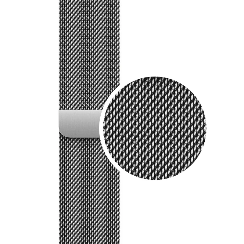 Crong Milano Steel Edelstahlband für Apple Watch 44/45/46/49 mm Silber