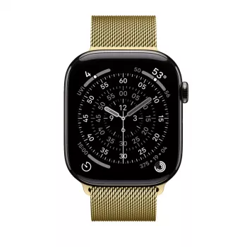 Crong Milano Steel - Edelstahlarmband für Apple Watch 42/44/45/49 mm (Gold)