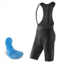 ROCKBROS RK2002XL Herren-Radträgerhose mit gepolstertem Sitzpolster, XL, Schwarz