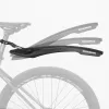 ROCKBROS DNB8001BK Fahrrad-Schutzblech hinten mit rotem LED-Licht - Schwarz