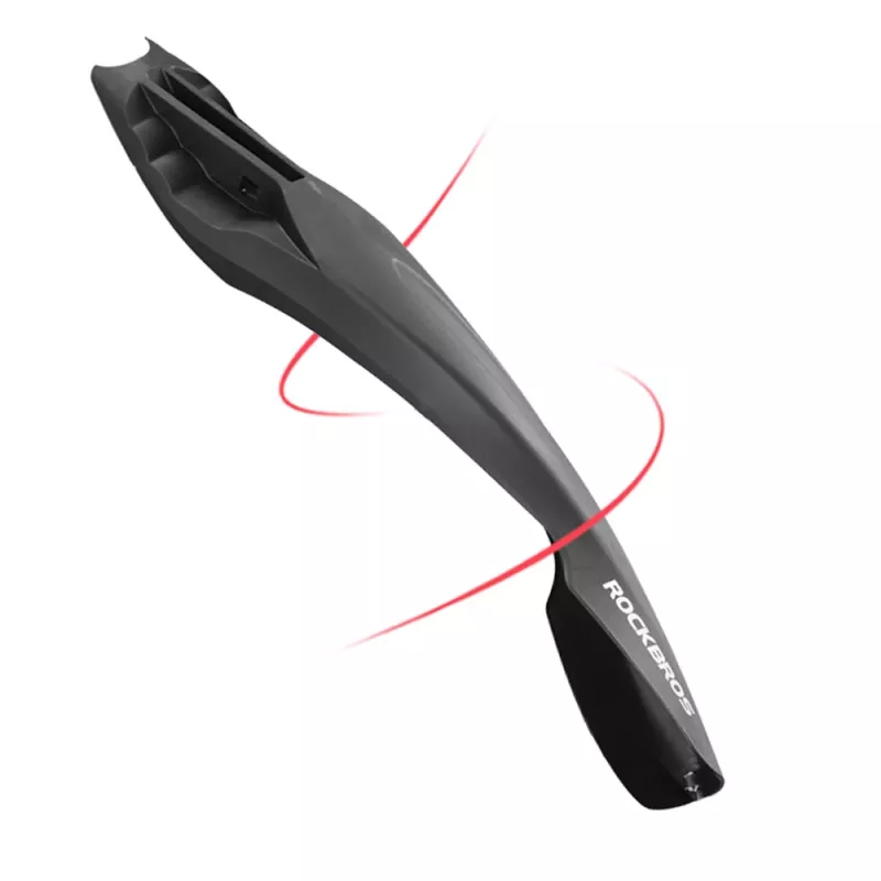 ROCKBROS DNB8001BK Fahrrad-Schutzblech hinten mit rotem LED-Licht - Schwarz