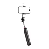 HURTEL Selfie Stick WC13YDS Teleskopstativ 1,3 m mit doppeltem LED-Licht und Handyhalter - Schwarz