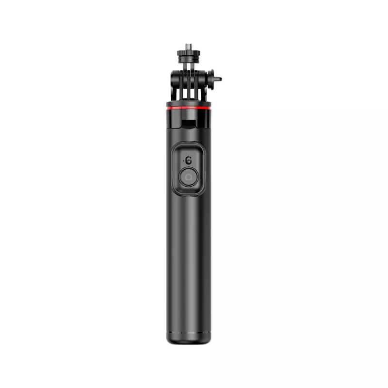 HURTEL Selfie Stick WC13YDS Teleskopstativ 1,3 m mit doppeltem LED-Licht und Handyhalter - Schwarz