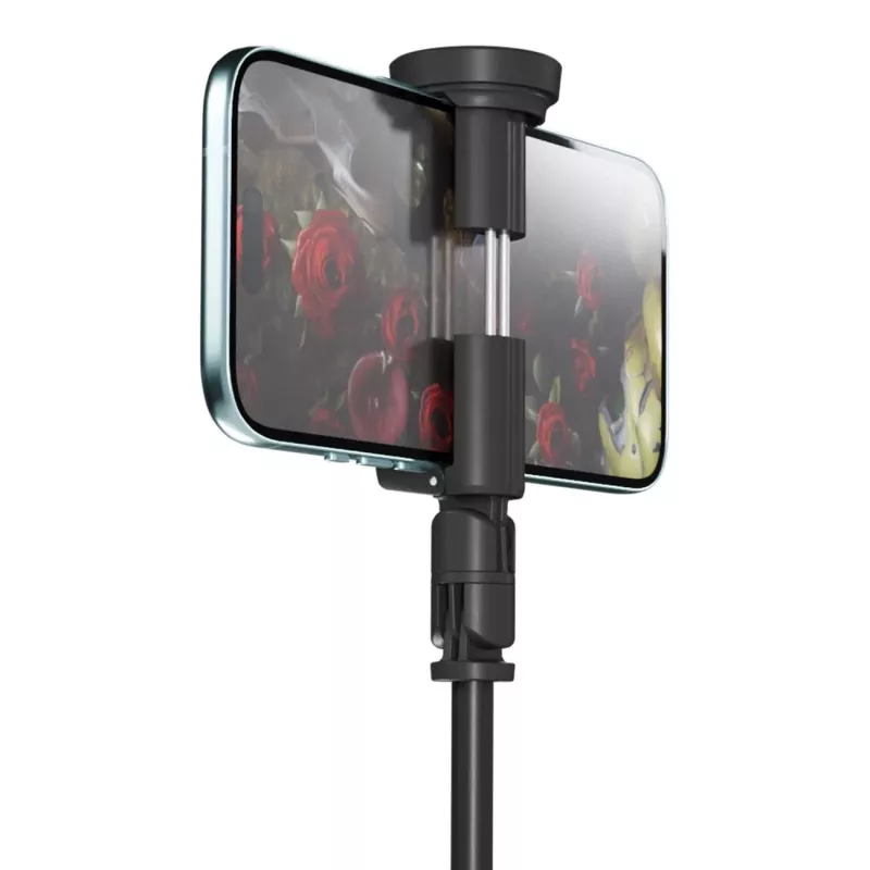 Premium Selfie Stick Wozinsky WRZP1 mit automatisch ausklappbaren Beinen, Stativfunktion, 1,7 m - Schwarz