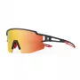 ROCKBROS Kinder-Fahrradbrille, polarisiert, UV400-Schutz, schwarzer Rahmen, graue Gläser