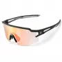 ROCKBROS Photochromic Cycling Glasses with UV Protection and RX Insert - Orange Lenses - Black Frame