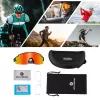 ROCKBROS Photochromic Cycling Glasses with UV Protection and RX Insert - Orange Lenses - Black Frame