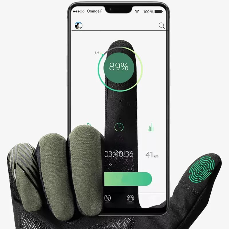 Rockbros Fahrradhandschuhe Vollfinger Frühling/Sommer/Herbst Größe XXL Grün
