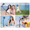Wozinsky Selfie Stick WC1Y30S Teleskopstativ 1,3m mit Handyhalter - Schwarz